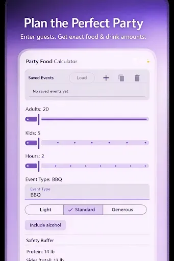 Скриншот 2 — Party Food Planner