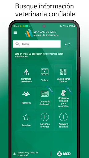 Скриншот 1 — Manual de Veterinaria MSD