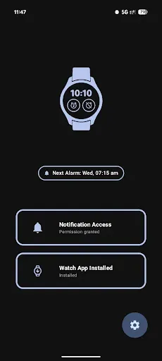Скриншот 1 — Wear Alarm Sync