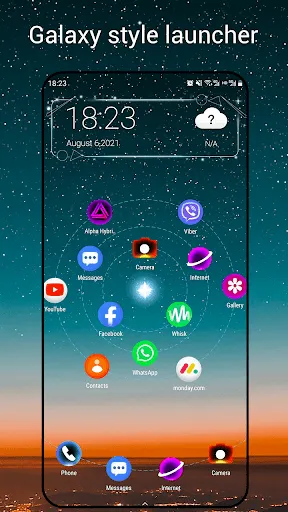 Скриншот 1 — Newlook Launcher - Galaxy Star