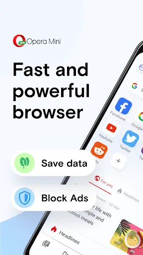 Скриншот 1 — Браузер Opera Mini beta