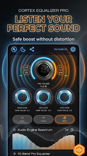 Скриншот 2 — Bass Booster Equalizer: PRO