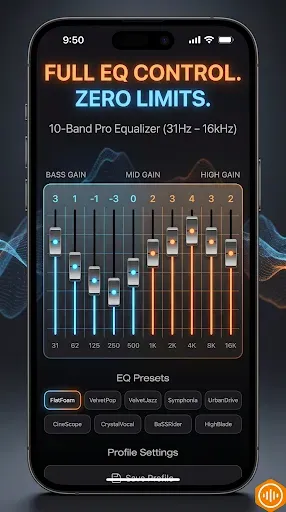 Скриншот 3 — Bass Booster Equalizer: PRO