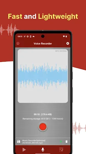 Скриншот 2 — диктофон - pro рекордер