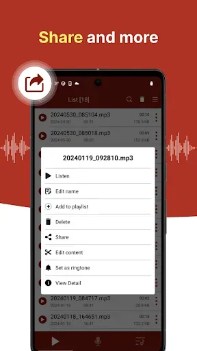 Скриншот 4 — диктофон - pro рекордер