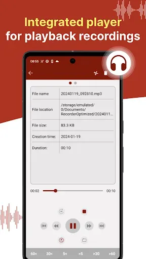 Скриншот 6 — диктофон - pro рекордер