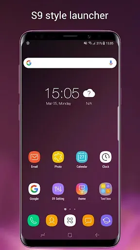Скриншот 1 — Super S9 Launcher for Galaxy S