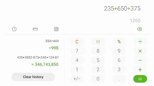 Скриншот 4 — Samsung Calculator
