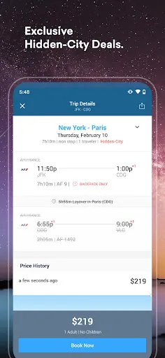 Скриншот 6 — Skiplagged - Exclusive Flights