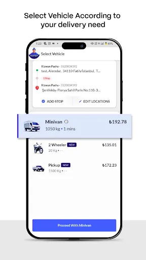 Скриншот 2 — Porter - Goods Delivery App