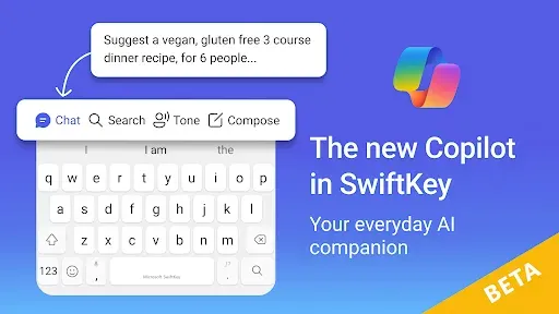 Скриншот 1 — Microsoft SwiftKey Beta