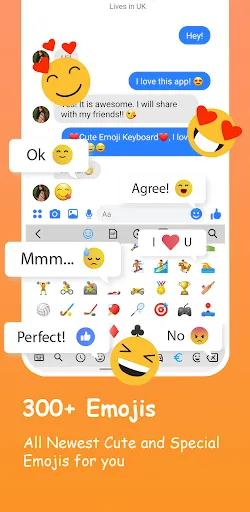 Скриншот 4 — Emoji Keyboard: Fonts, Emojis
