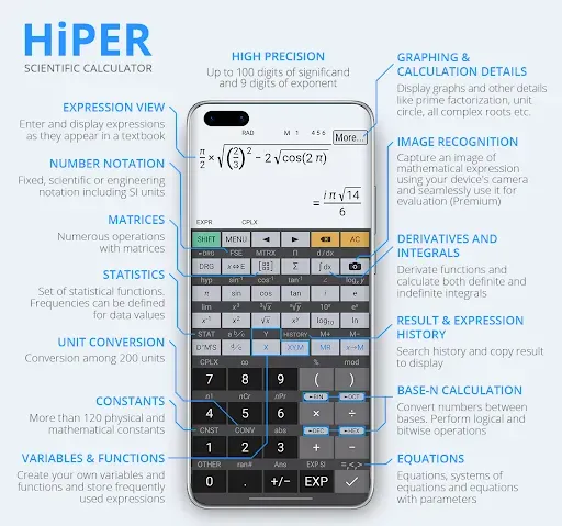Скриншот 1 — HiPER Scientific Calculator