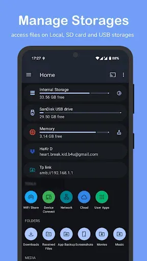 Скриншот 2 — Файловый менеджер AnExplorer