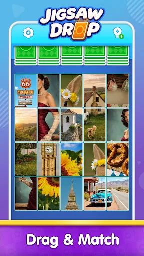 Скриншот 1 — Jigsaw Drop: Solitaire Puzzle