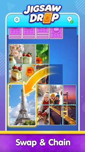 Скриншот 3 — Jigsaw Drop: Solitaire Puzzle