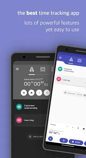 Скриншот 1 — Swipetimes › Time tracker