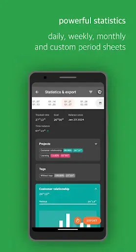 Скриншот 3 — Swipetimes › Time tracker