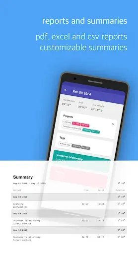 Скриншот 4 — Swipetimes › Time tracker