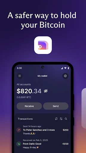 Скриншот 1 — Proton Wallet: Secure Bitcoin