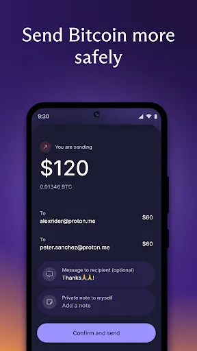 Скриншот 3 — Proton Wallet: Secure Bitcoin
