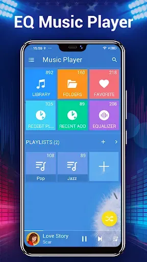 Скриншот 2 — Music Player - аудио плеер