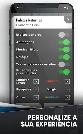 Скриншот 3 — Palavras Cruzadas em Português