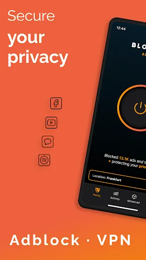 Скриншот 1 — Ad Blocker VPN & DNS – Blokada