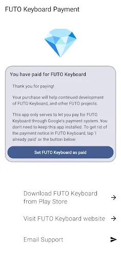 Скриншот 1 — Payment for FUTO Keyboard