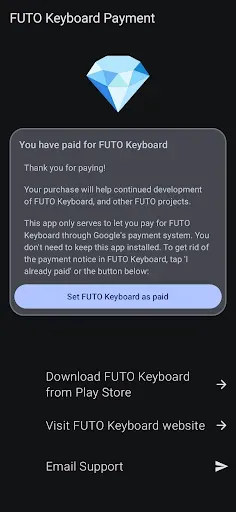 Скриншот 2 — Payment for FUTO Keyboard