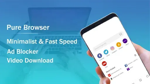 Скриншот 1 — Pure Web Browser - Adblocker