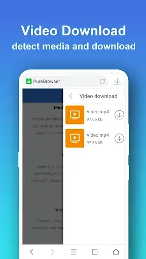 Скриншот 4 — Pure Web Browser - Adblocker