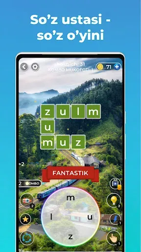 Скриншот 1 — So'z topish o'yini 🧩 2026