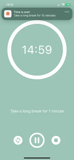 Скриншот 5 — Pomodoro — Focus Timer