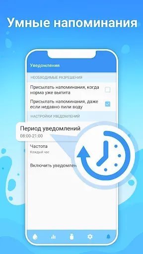 Скриншот 2 — Вода - трекер воды - пить воду